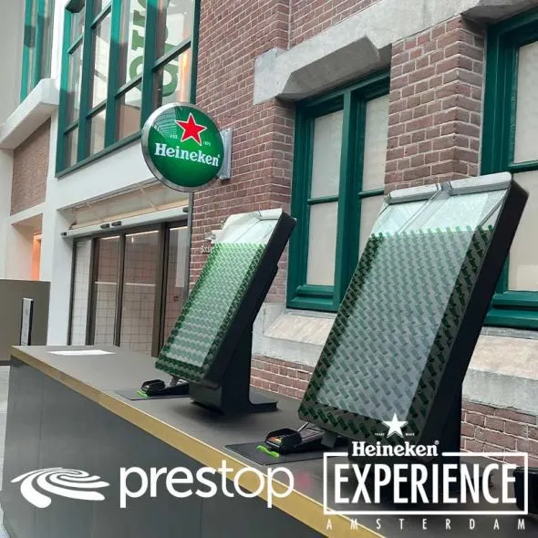 Heineken Experience Amsterdam: ticket bestelzuilen van Prestop met SiteKiosk software